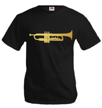 T-Shirt Trumpet-Silhouette: Clothing