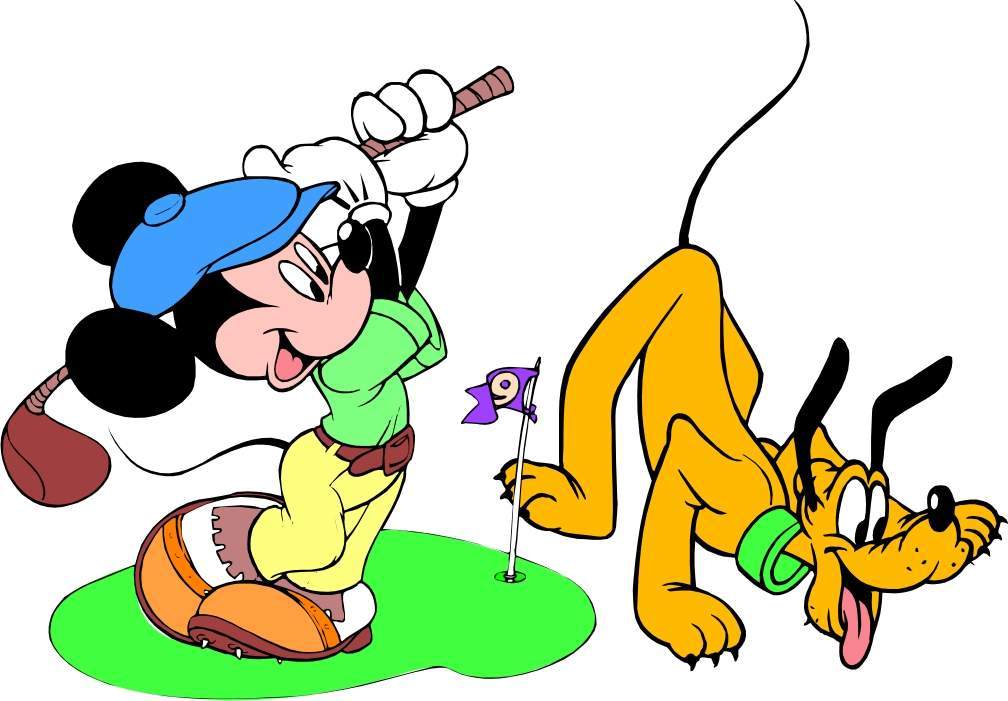 mickey mouse golfing clipart - photo #12