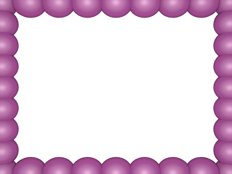 Pink Purple Bubbly Pearls Rectangular Powerpoint Border | 3D Borders