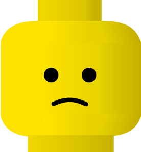 Lego Smiley Sad clip art Free Vector