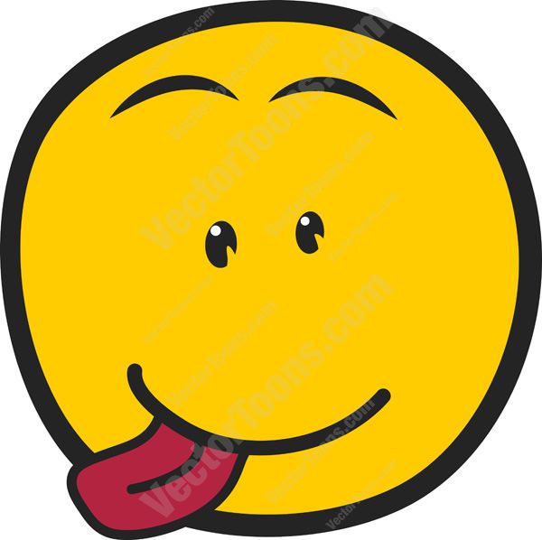 Yellow Smily Emoticon With Raspberry Blowing Tongue Out Silly ...