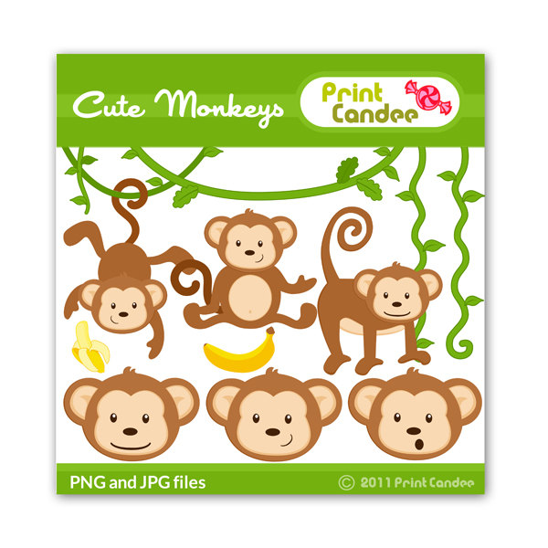 free clip art cute monkey - photo #26