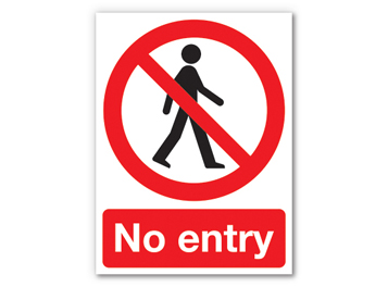 All Sport Medical, Sign No Entry (SN0080R), Red Background With ...