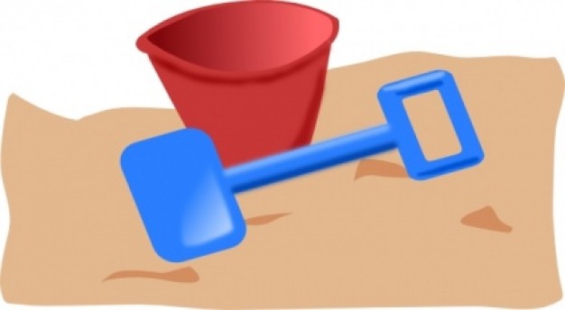 Bucket And Spade clip art | Download free Vector