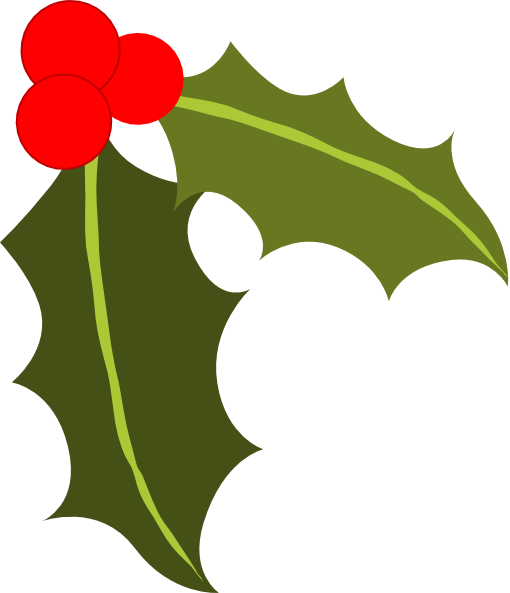 clip art borders holly leaves - photo #10