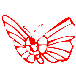 Red butterfly 2 icon - Free red butterfly icons