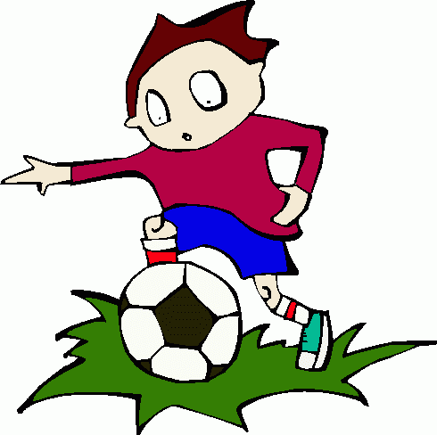 Kids Playing Soccer Clip Art