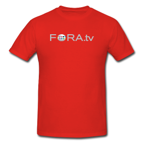 Red Men's T-Shirt, back: blank | FORA.tv Online Store