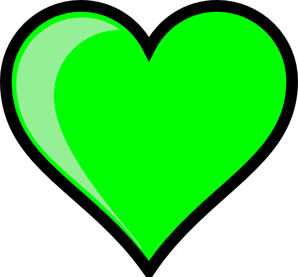 Neon Green Bubble Heart clip art - vector clip art online, royalty ...