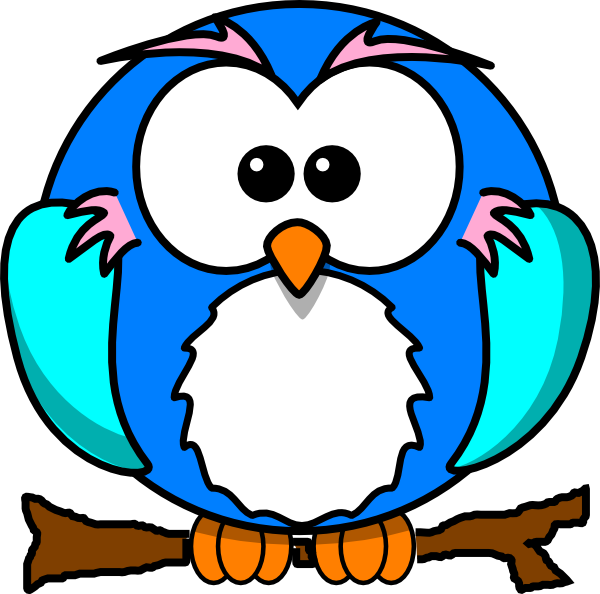 Cute Owl On Branchs clip art - vector clip art online, royalty ...