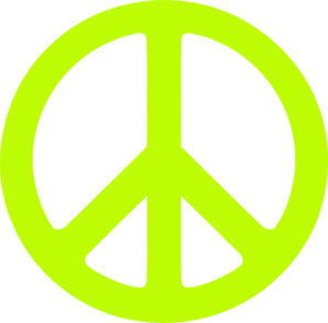Neon Green Peace Sign clip art - vector clip art online, royalty ...