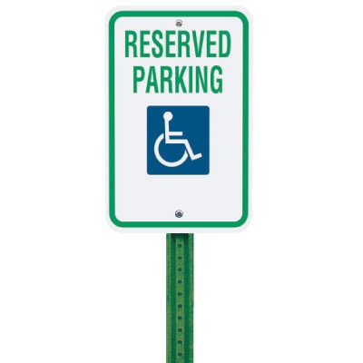 Handicap Parking Sign and Post Kit