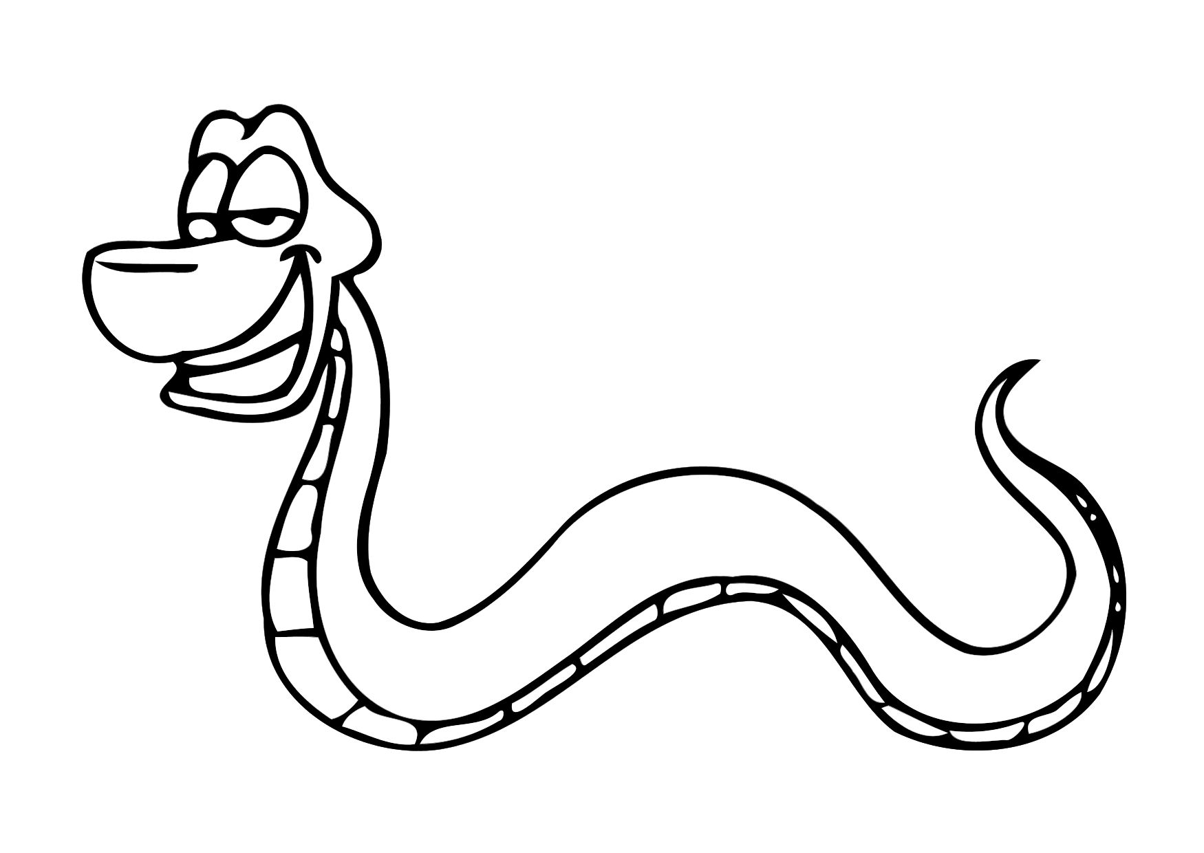 Snake Line Drawing - ClipArt Best
