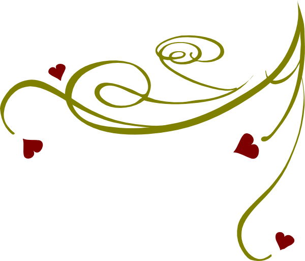 Decorative Swirl Hearts Clip Art - vector clip art ...