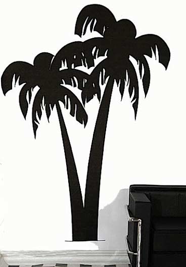 1,593 views Paint by number wall mural Palm Tree Silhouette - Stylehive