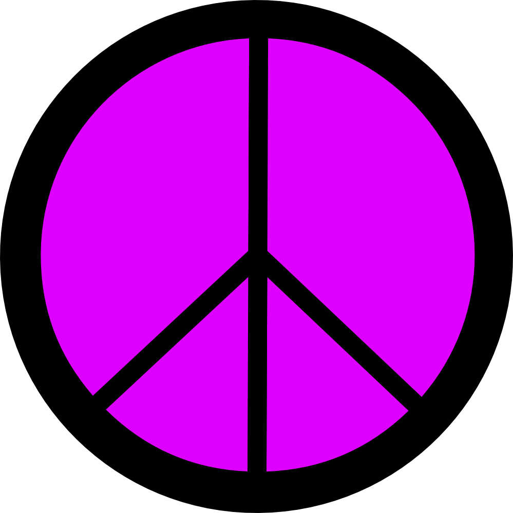 Psychedelic Purple Peace Symbol 12 dweeb peacesymbol.org Peace ...