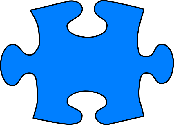 Blue Jigsaw Puzzle Piece Large clip art - vector clip art online ...