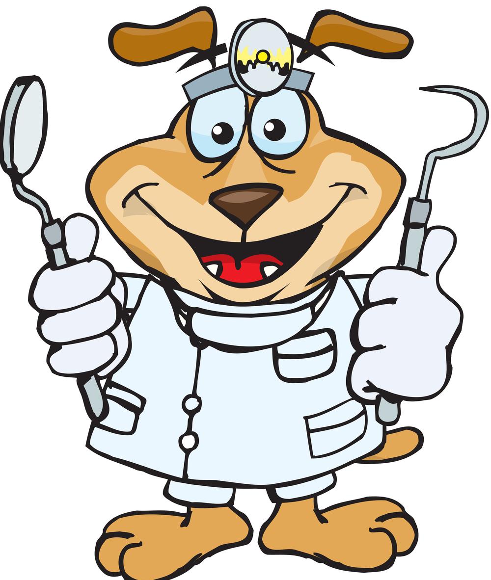 See the dentist. Royalty-free clipart picture of a dentist dog ...