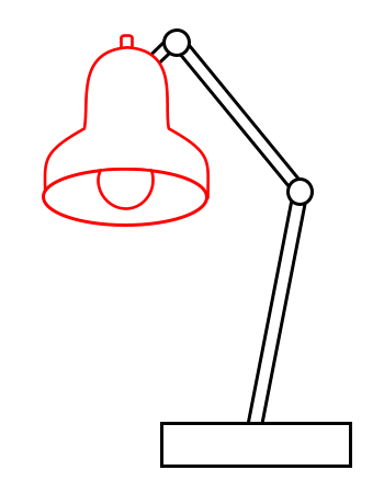 Drawing a cartoon lamp