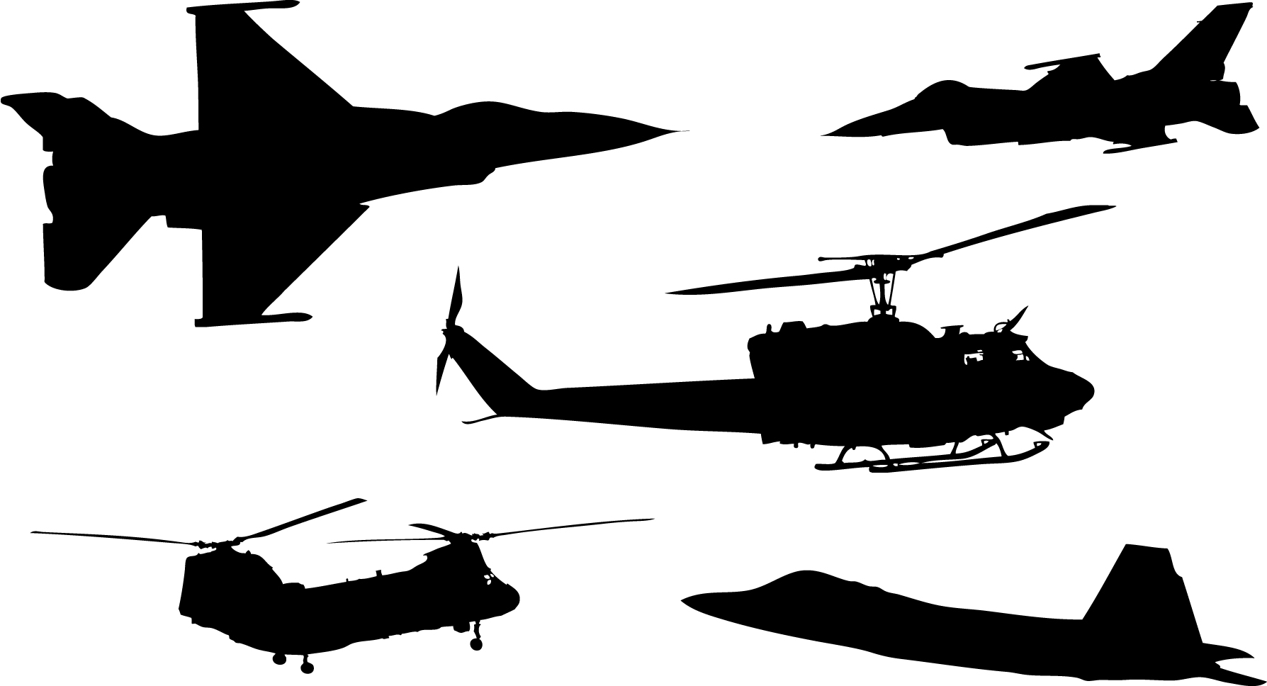 Military Aircraft Silhouette Vector Pack « Web Design and ...