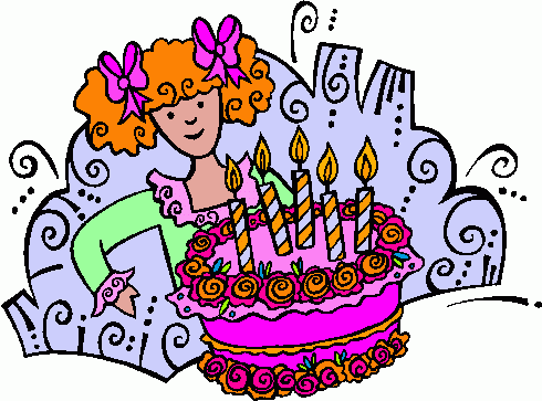 Free birthday woman clipart