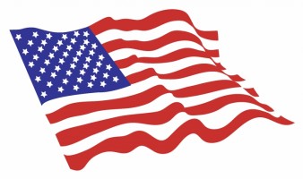 American flag wavy clipart