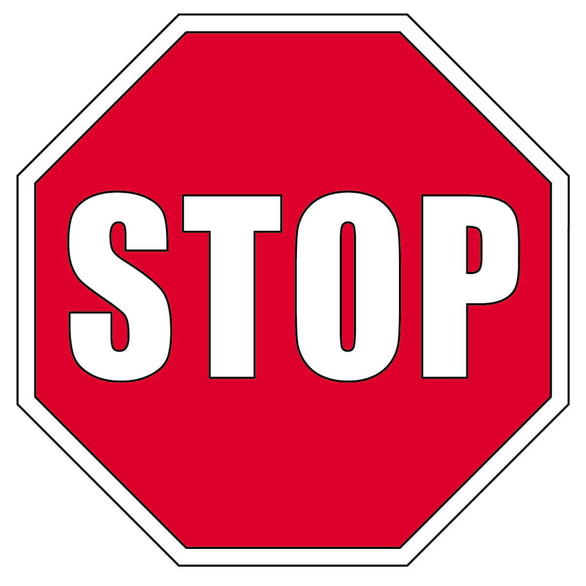 Stop Sign Clip Art Symbol - Free Clipart Images