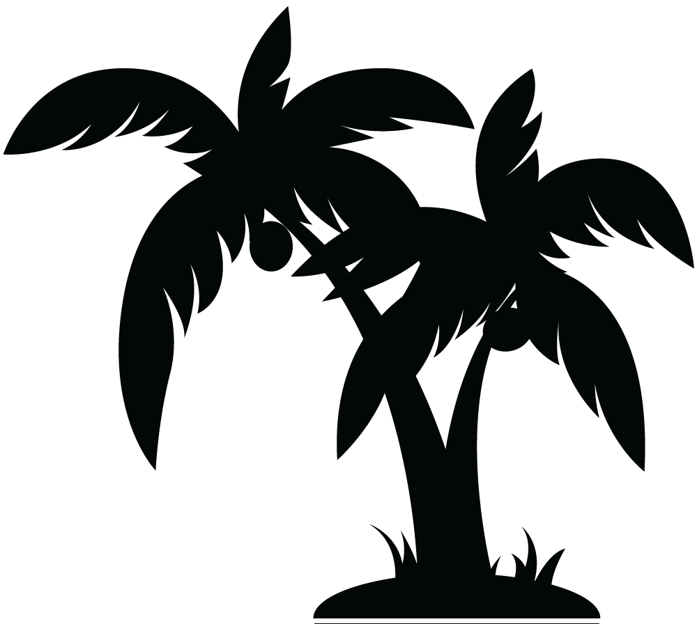 Palm Tree Black image - vector clip art online, royalty free .