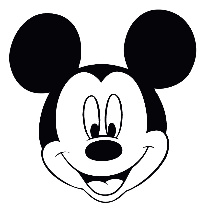 Mickey Mouse Head Shape Black - Free Clipart Images