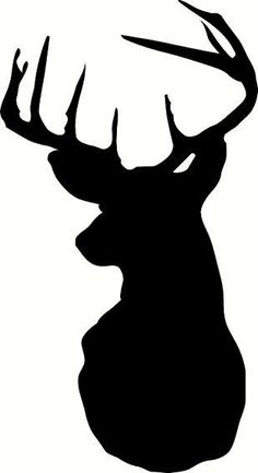 Deer head silhouette | Deer Head Silhouette, Deer Silhou…