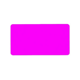 Wedding Labels - Fuschia Bright Neon Pink Color Background Purple ...