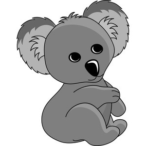 Koala Clipart Image - Cartoon Baby Koala Bear - Polyvore