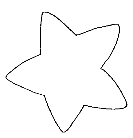 Black And White Star Clipart