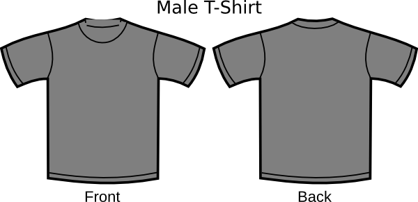 Grey T-shirt Template Clip Art - vector clip art ...