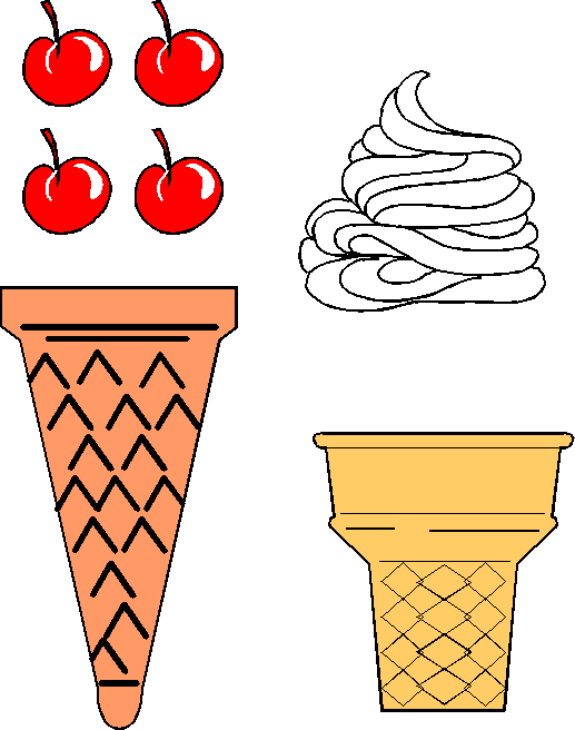 ice cream cone outline clip art - photo #48