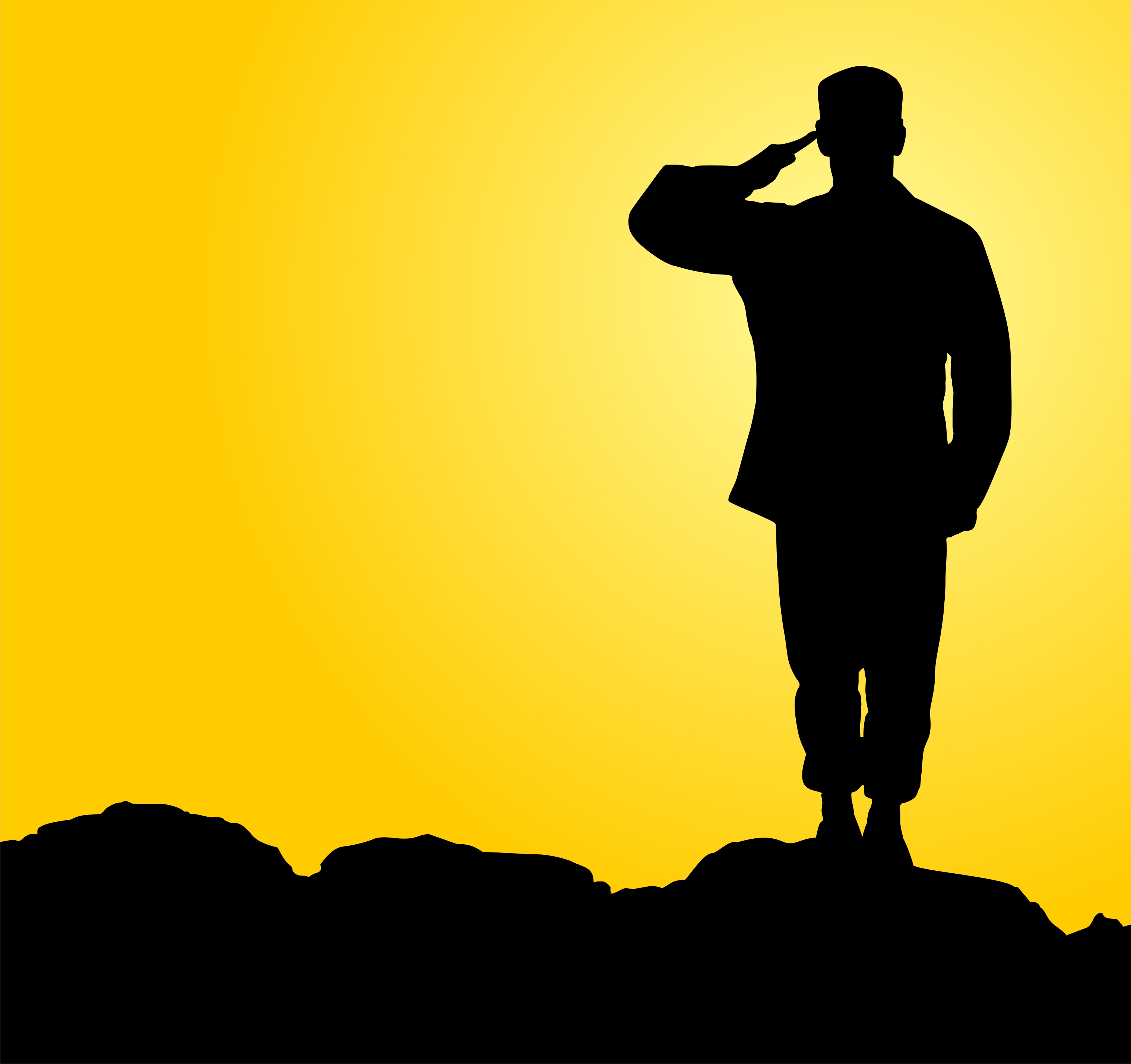 Images For > Soldier Saluting Silhouette