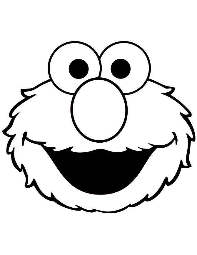 images of elmos face coloring pages - photo #1