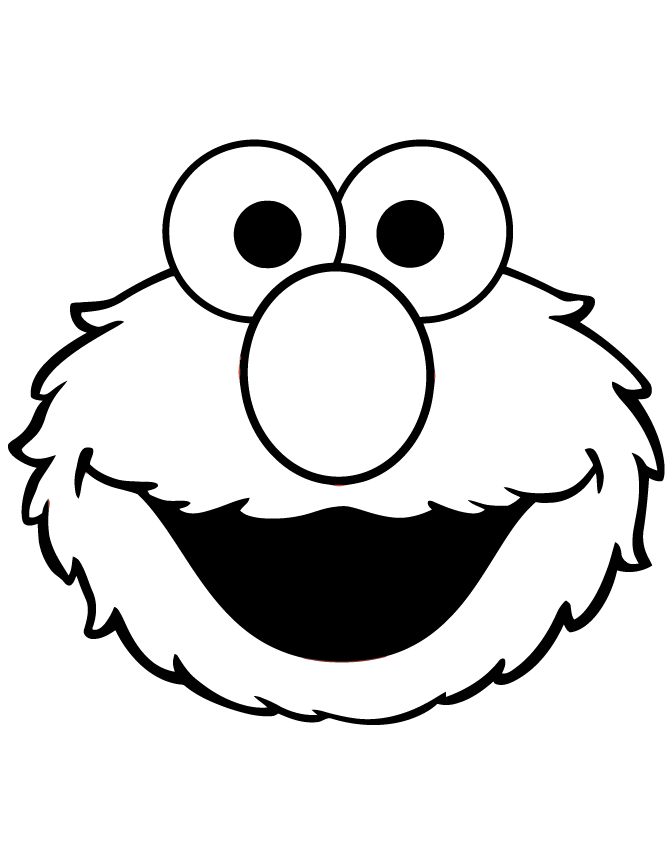 Printable Elmo Face Template