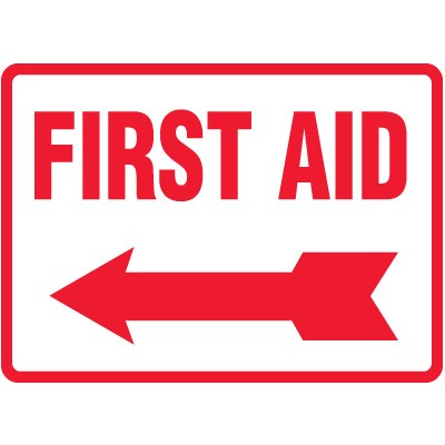 First Aid Sign (Left Arrow)