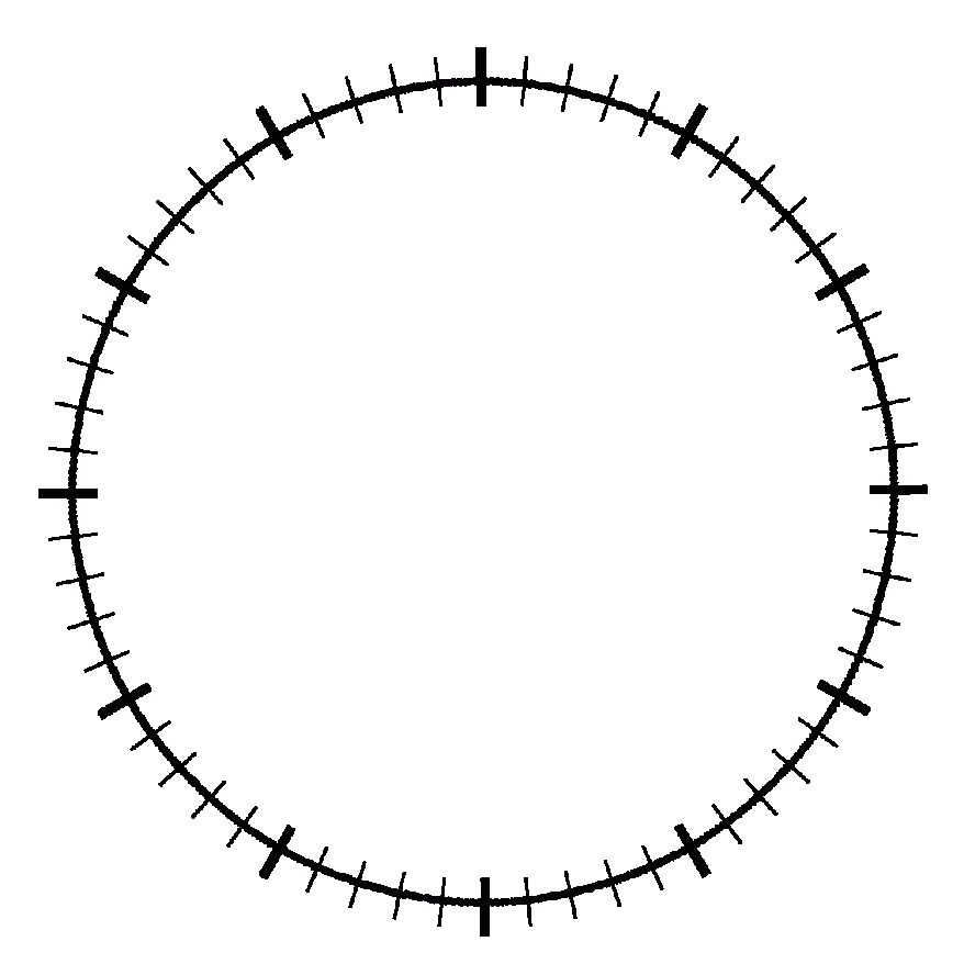 Blank Clock with Minute Lines Free Printable / Template / Download