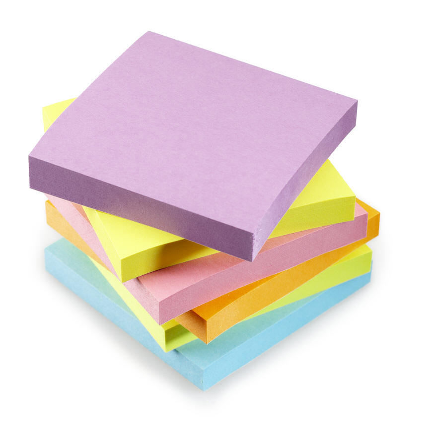 Avery see through sticky note pad clipart image #23856