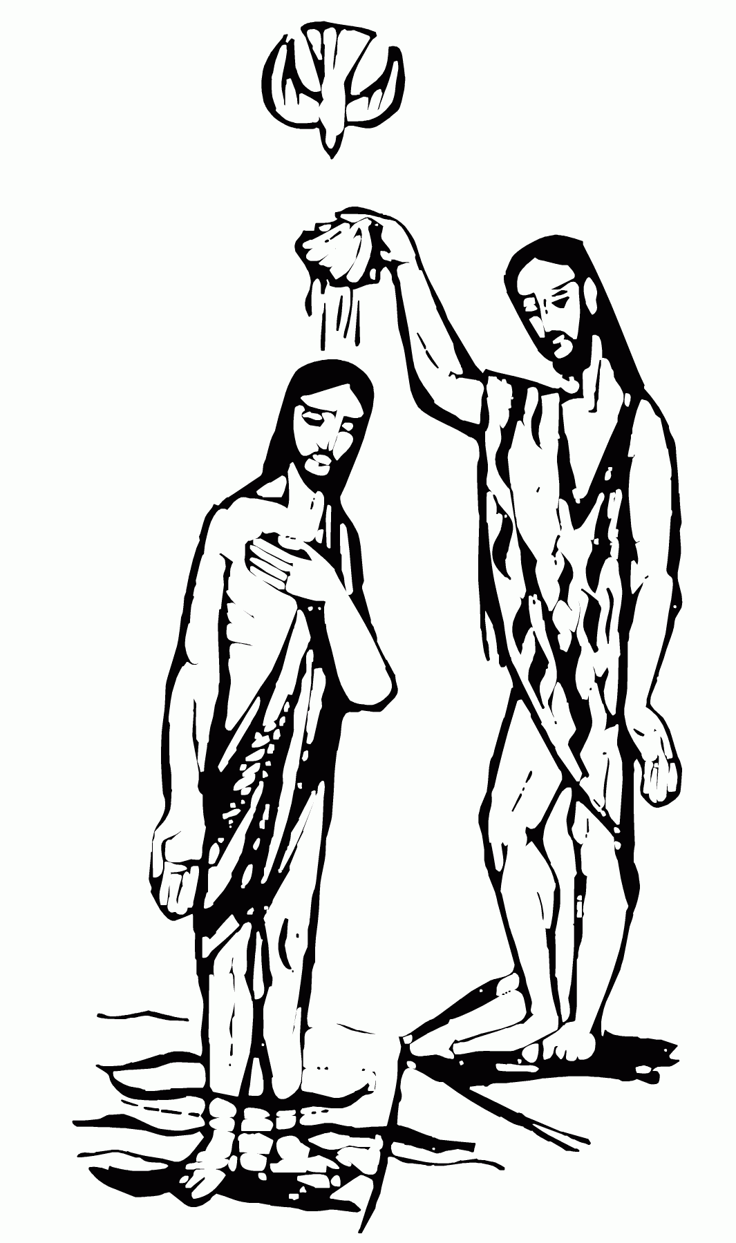 Baptism of jesus christ clipart