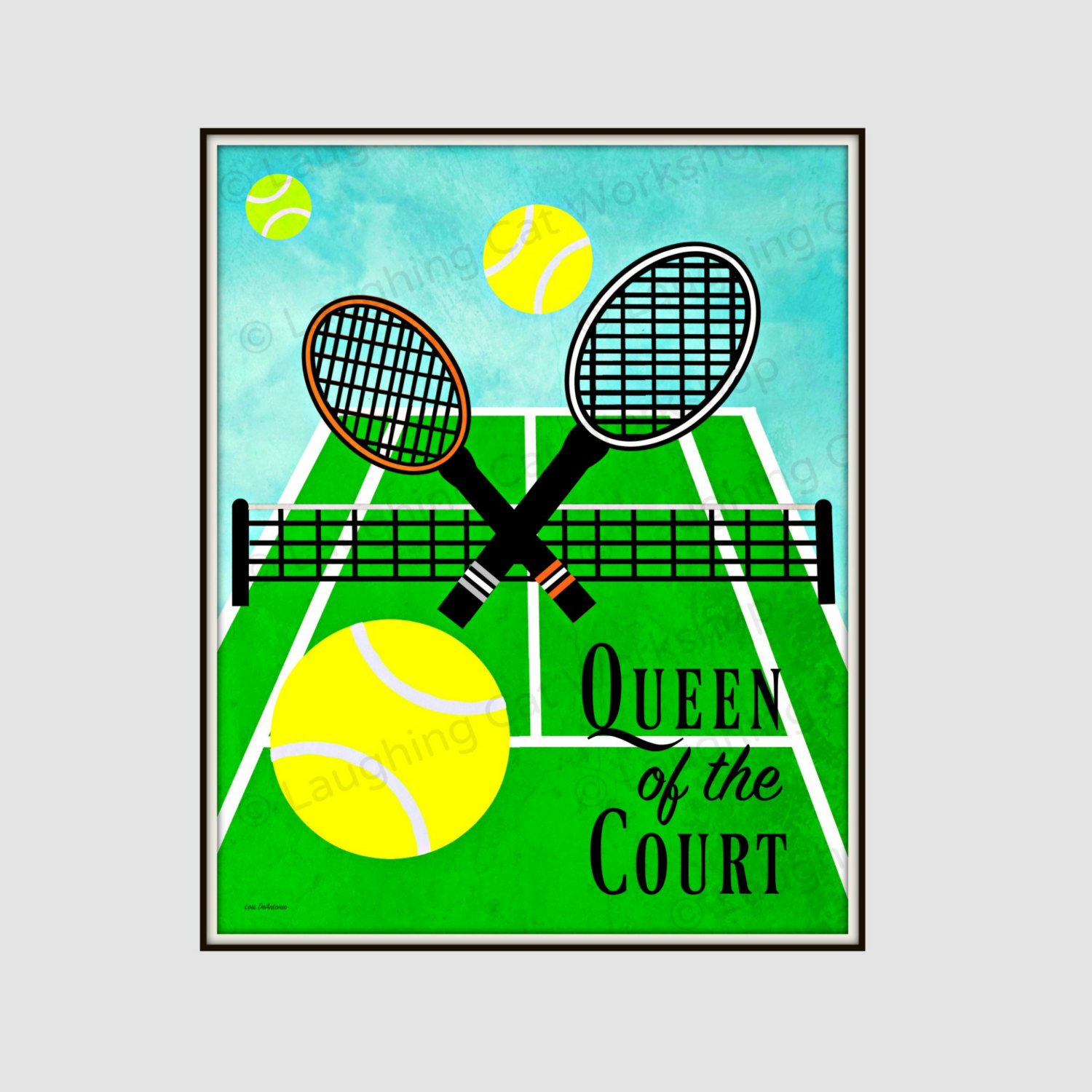 Tennis court | Etsy