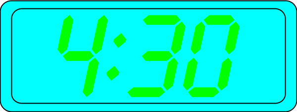 Digital Clock 7 - vector Clip Art