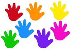 Colored Hands Clip Art - Clipart Pictures