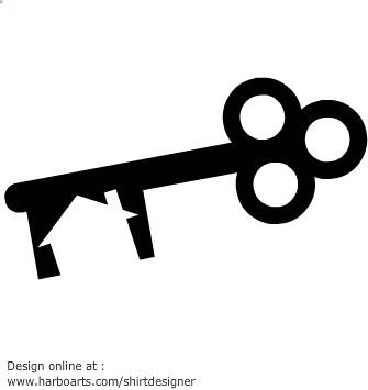 Download : Old key with house - Vector Graphic