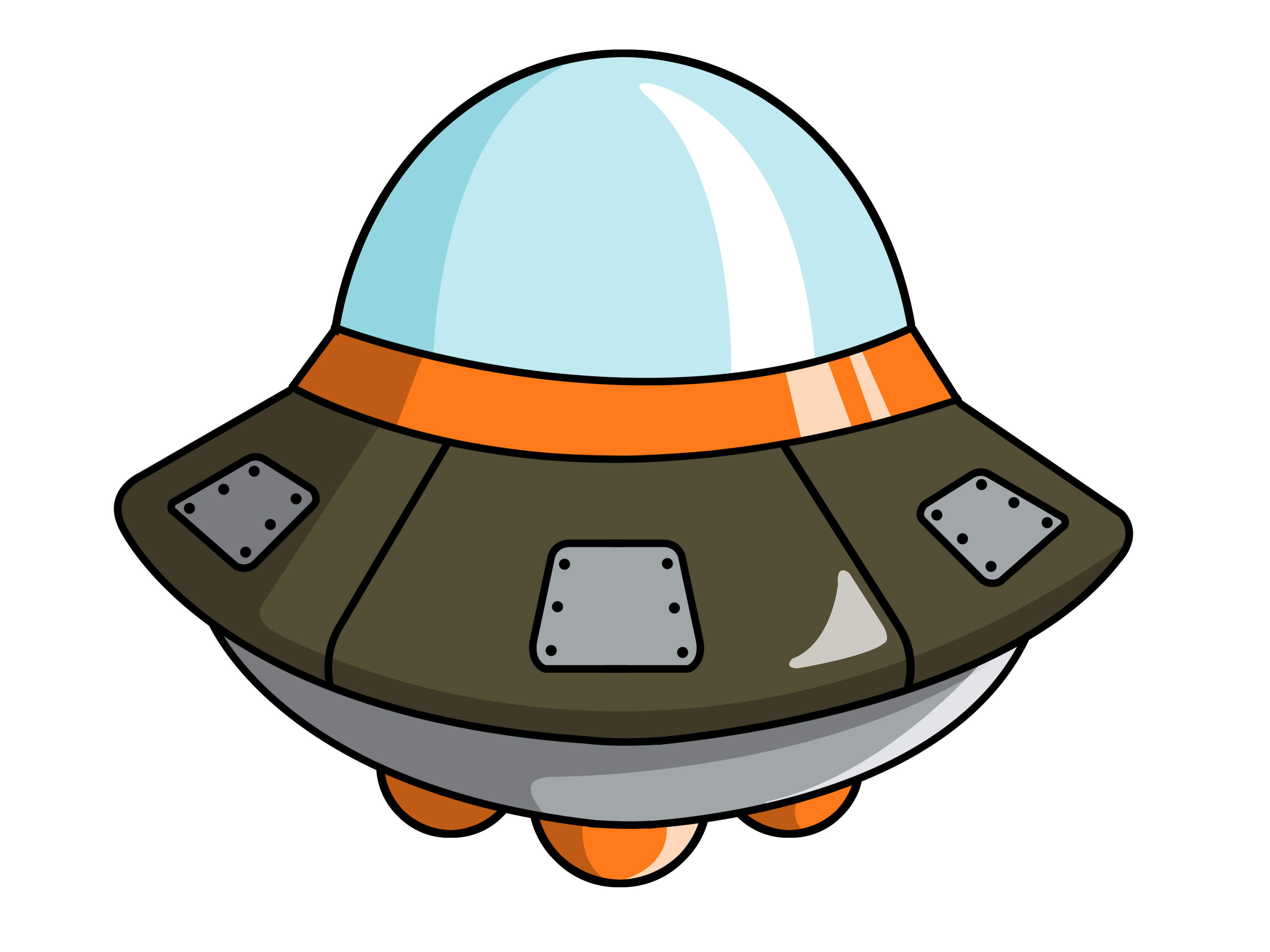 flying saucer clip art for - Free Clipart Images
