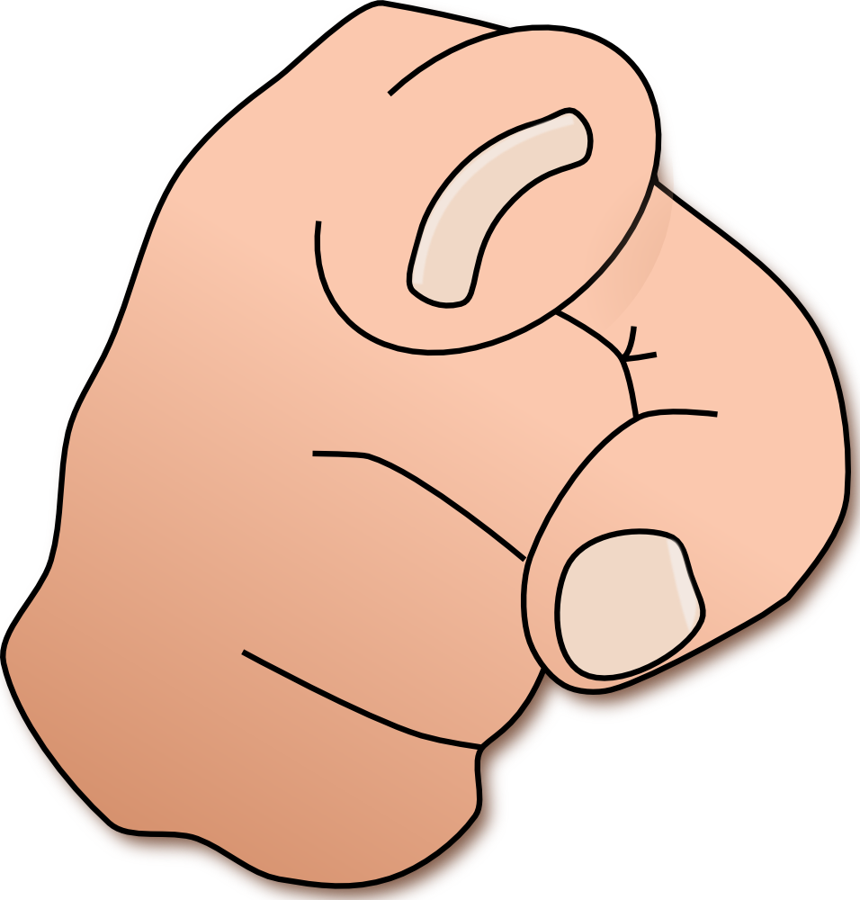 Clipart finger pointing at you