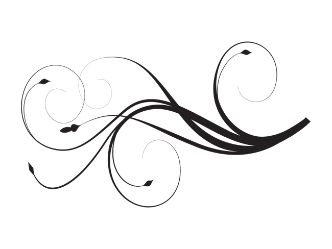 free clip art black and white swirls - photo #22