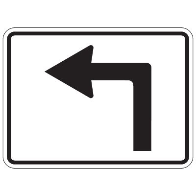 Directional Arrow Traffic Signs - Left Turn Arrow | Seton